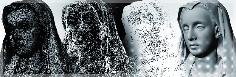 modellazione e rendering 3D di una statua  con laser scanner 3D